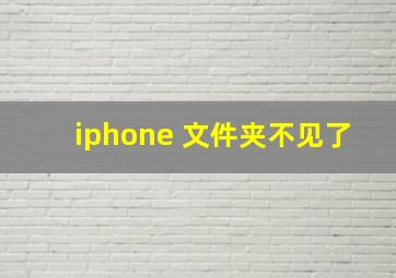 iphone 文件夹不见了